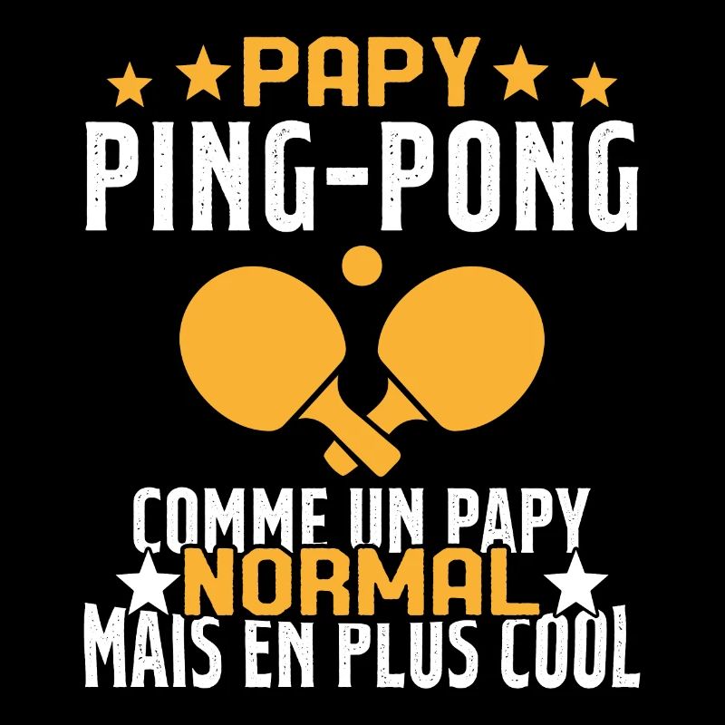 Papy pongiste comme un papy normal plus cool
