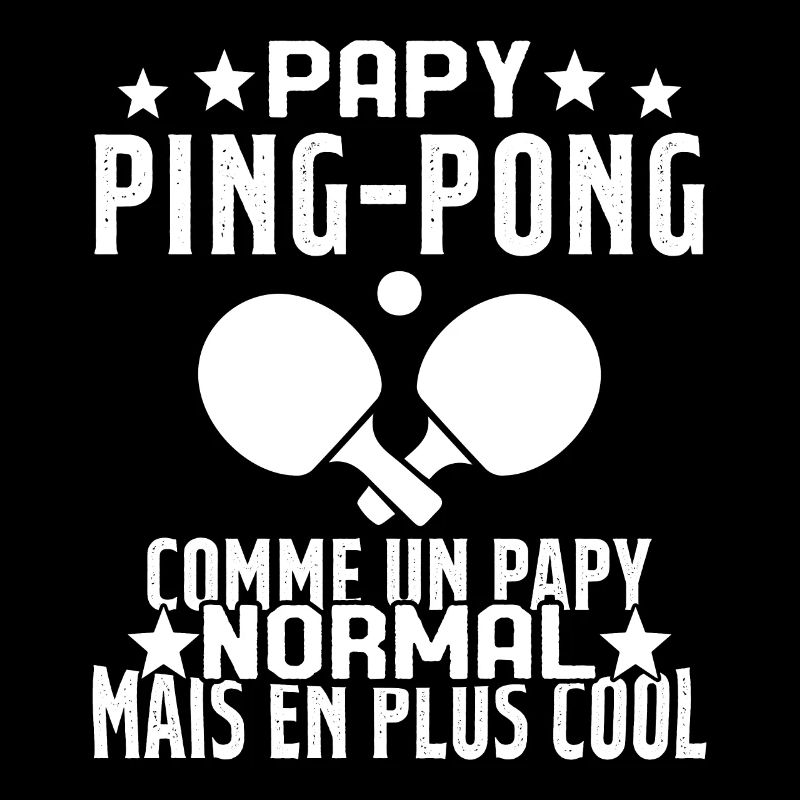 Papy pongiste comme un papy normal plus cool