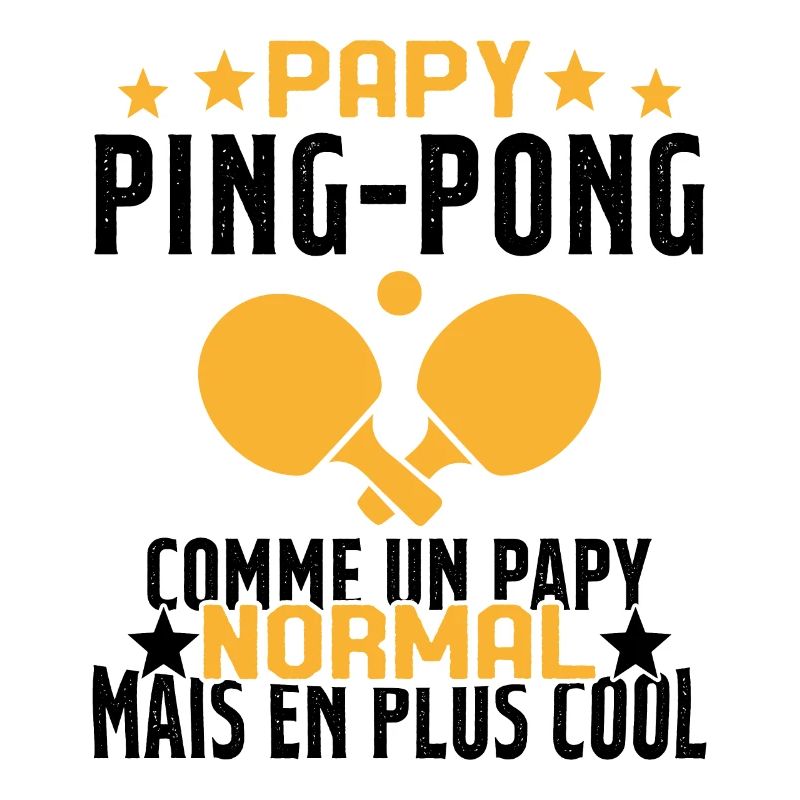 Papy pongiste comme un papy normal plus cool