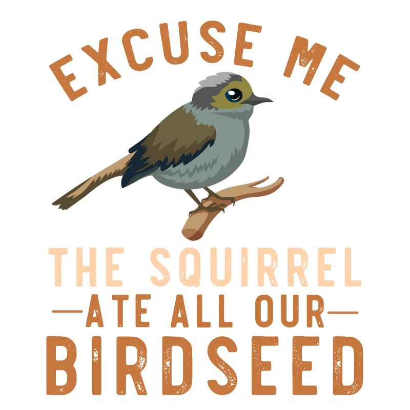 Bird Feeding Joke Garden Squirrel Problem
