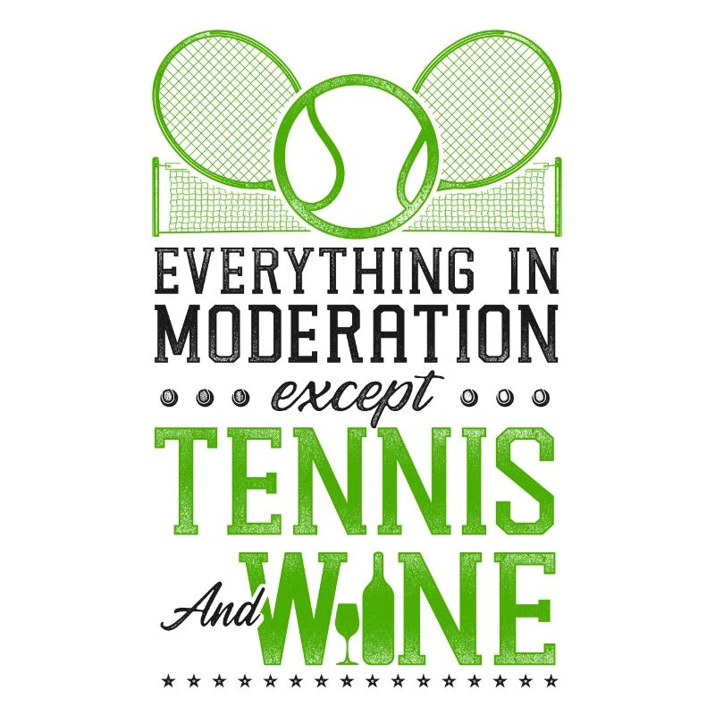 Funny Tennis Player Racket Wine