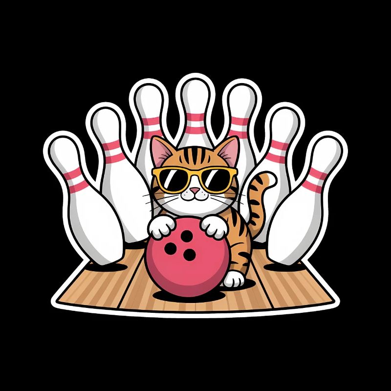 Bowling Dire Chats Drôle Bowling Cadeau