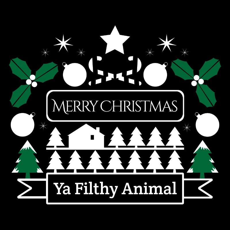 Pull de Noël Design Joyeux Noël Ya Filthy Animal