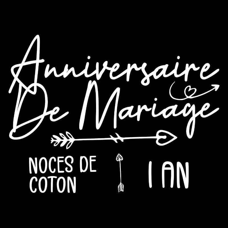 Anniversaire de mariage 1ans - Noce de Coton 1ans