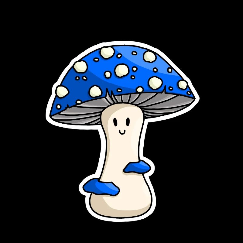 Happy Blue Toadstool