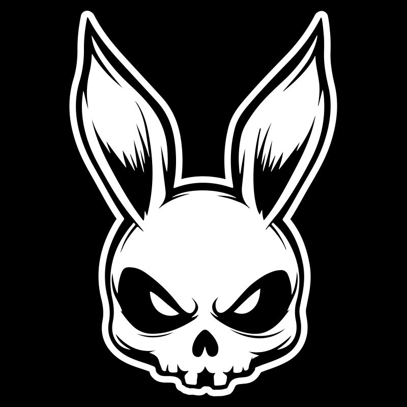 Crâne de squelette de lapin