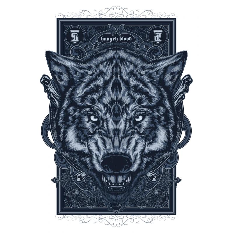 Wolf with an aggressive look gift