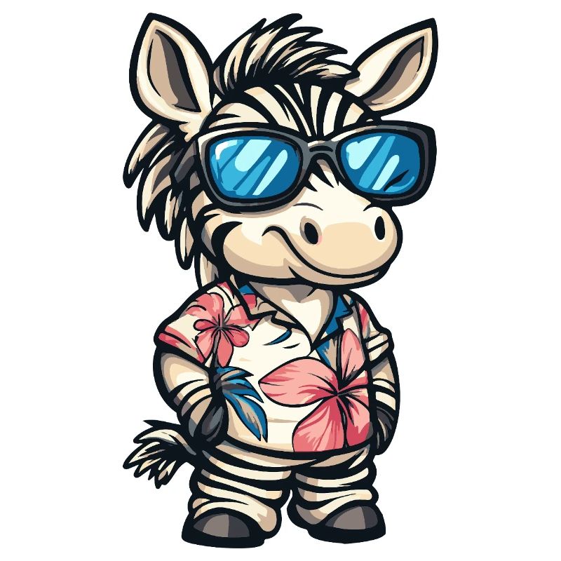 Zebra Comic Cool Sommer
