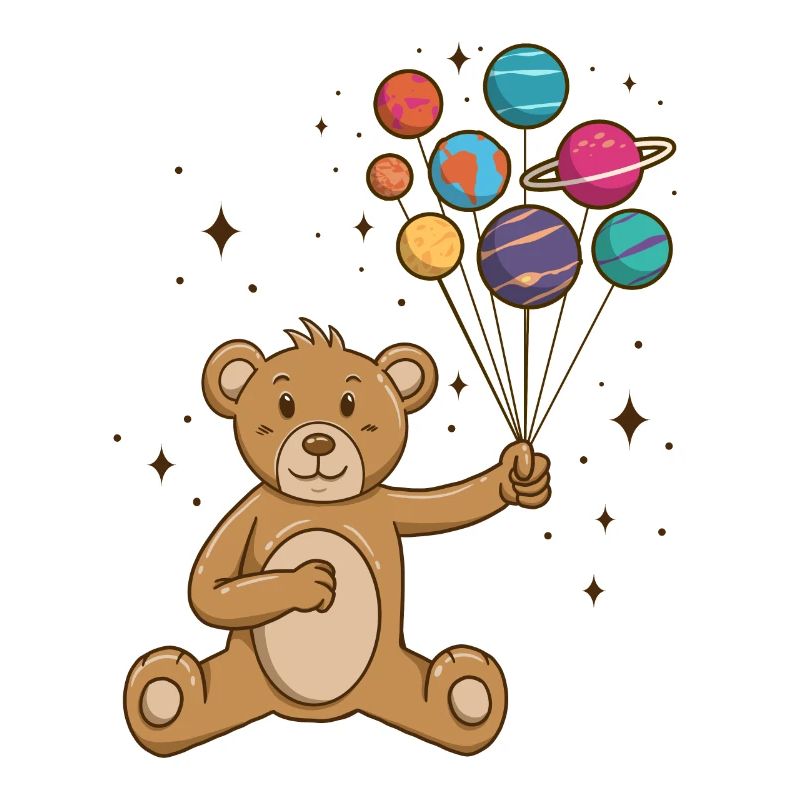 Teddy Bear Planet Balloons Astronaut
