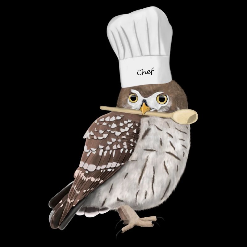Owl Chef Chef Kitchen Bird Watcher
