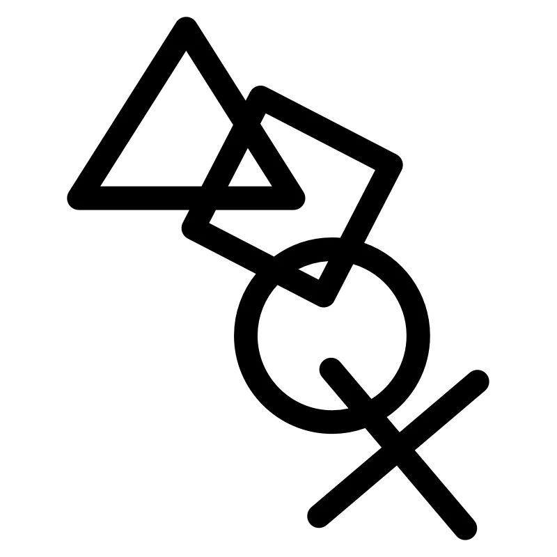 Cool X square triangle icons controller game kre