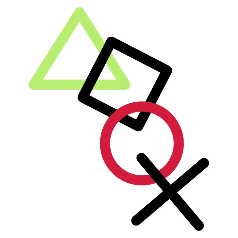 X square triangle icons controller game circle lo