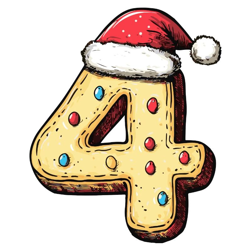 Biscuit de Noël à 4 chiffres