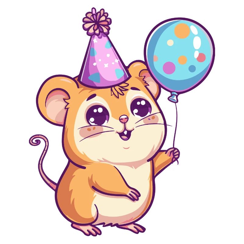 Hamster Birthday Comic Cute