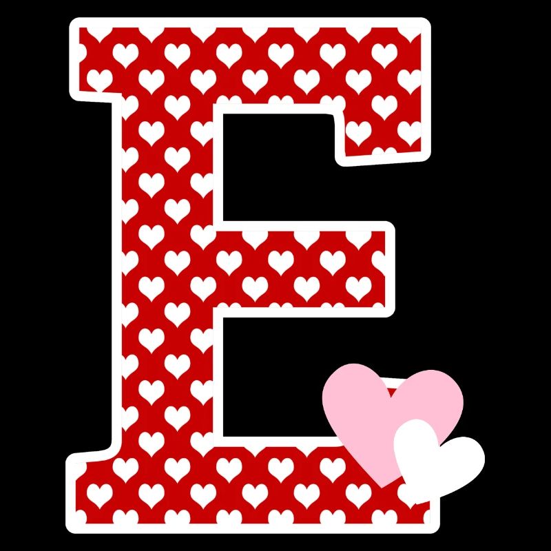 Letter E heart