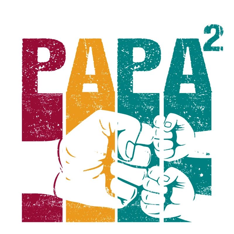 Papa Vater von 2 Kinder Zwillinge Söhnen Mädchen