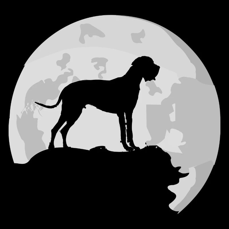 Great Dane Moon Silhouette
