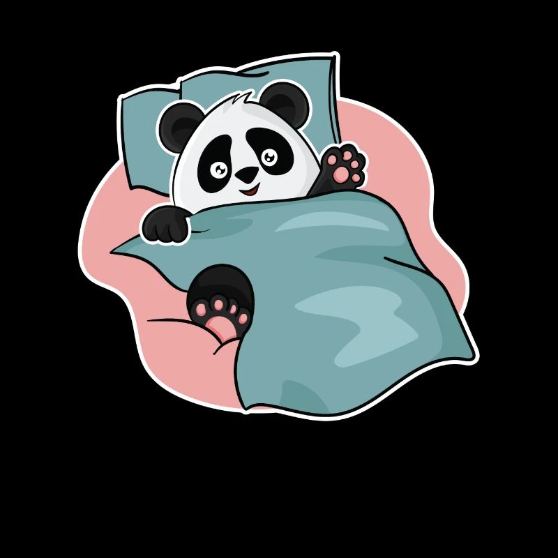 Sleeping panda design for panda bear fans