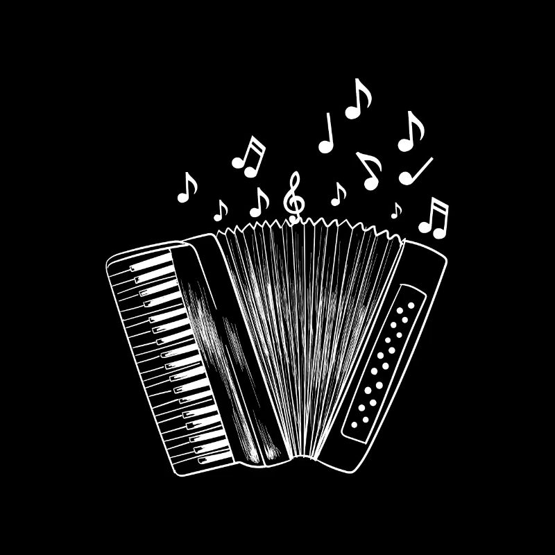Conception de note de musique d'accordéon pour accordéoniste de musique