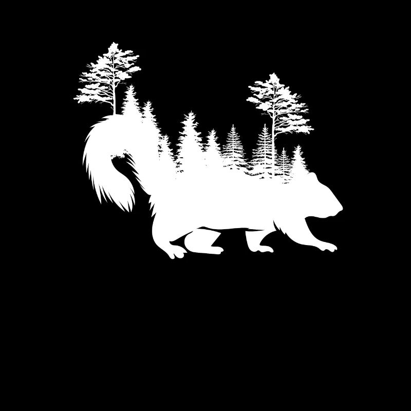 Squirrel forest design for nature lovers