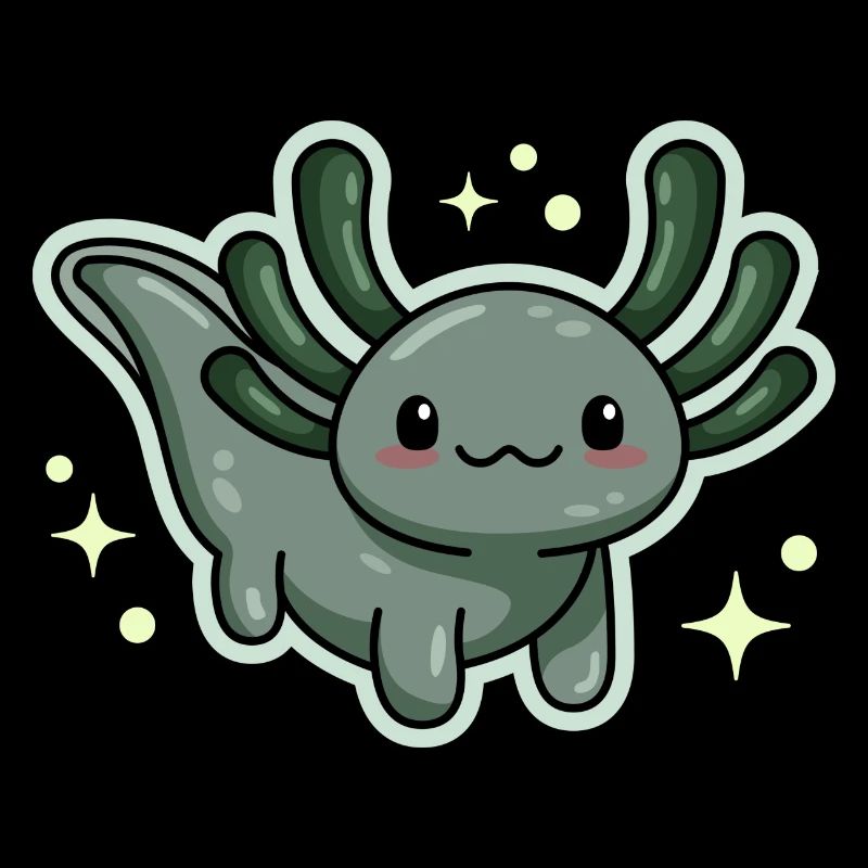 Conception d’axolotl de type sauvage pour les amateurs d’axolotl