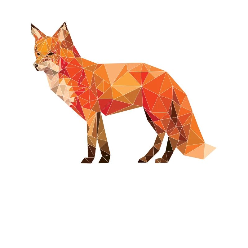 Geometric Fox Tee Graphic Fox Gift