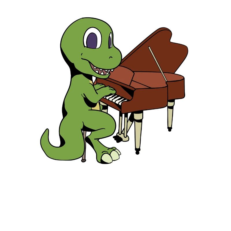 Comic TREX joue du piano