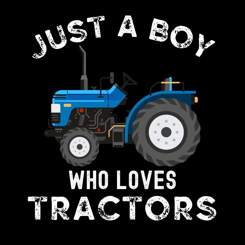 Just a boy who loves tractors