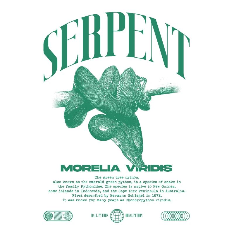 Green Tree Python Modern Reptile Keeper Streetwear