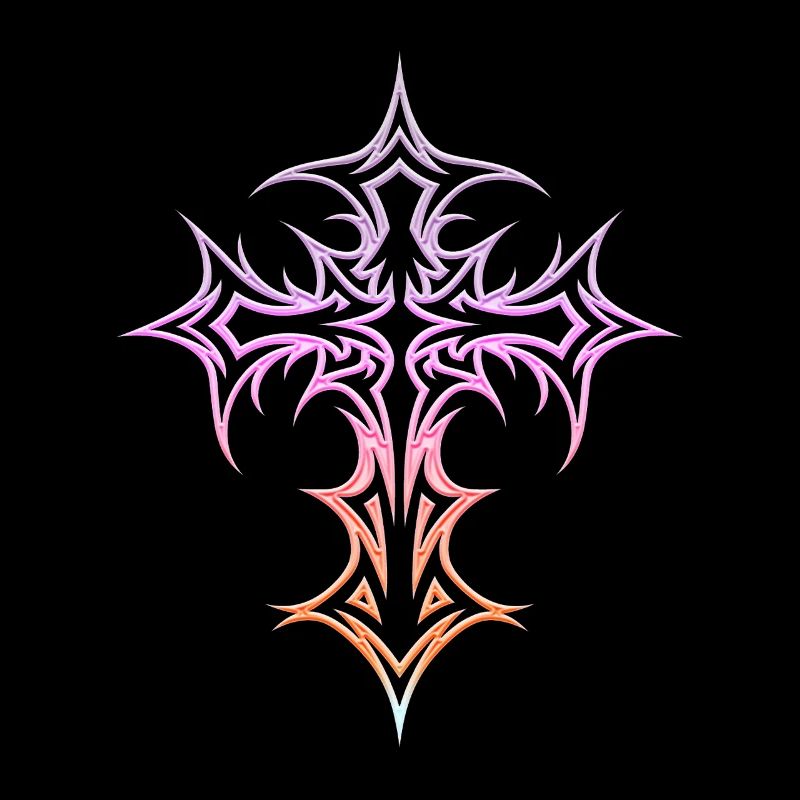 Croix gothique Y2K Emo Croix Gothique Esthétique Tribal