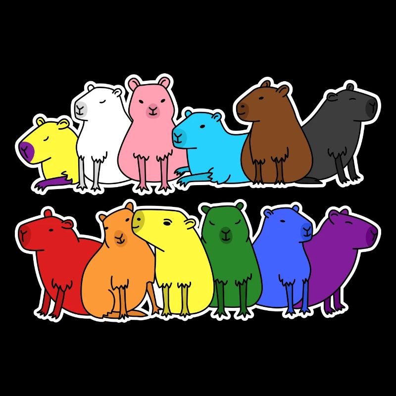 Fierté Progrès Flag Capybara Egalité