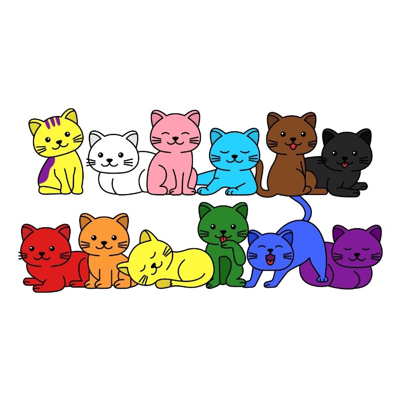 Pride Progress Flag Cat for Equality