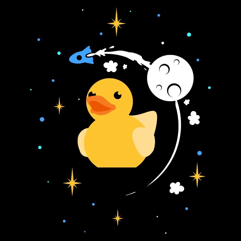 Space rubber duck duck spaceship galaxy