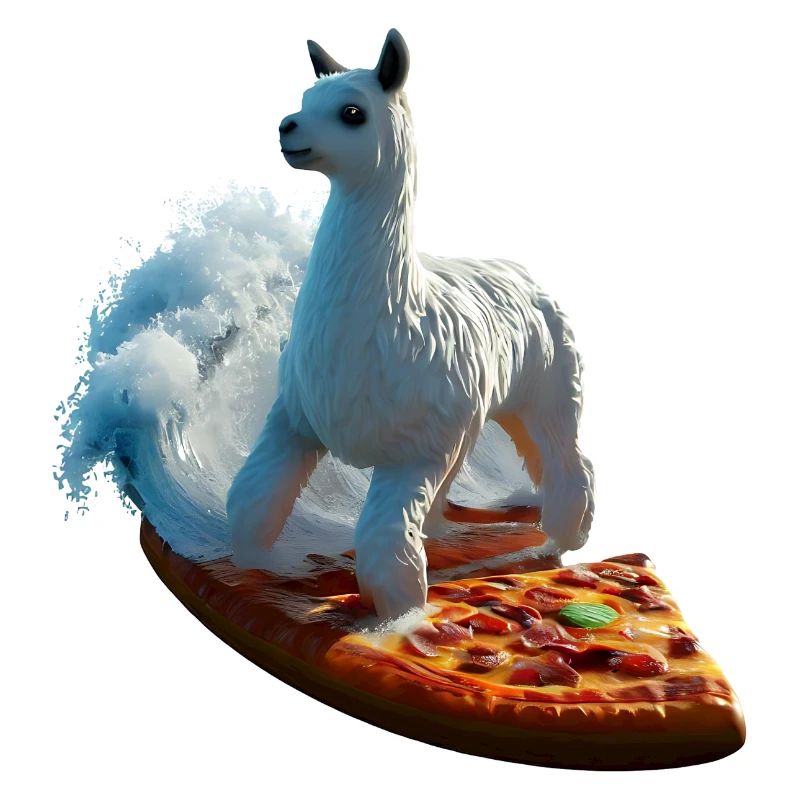 Pizza Waves Alpaca Surfer