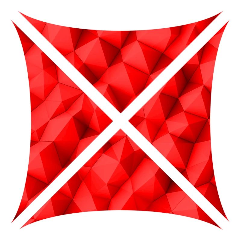 Abstract Polygon Design Red