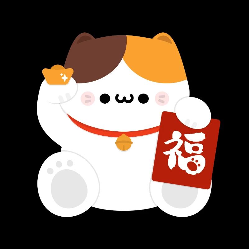 Frohes chinesisches Neujahr - Fortune Cat