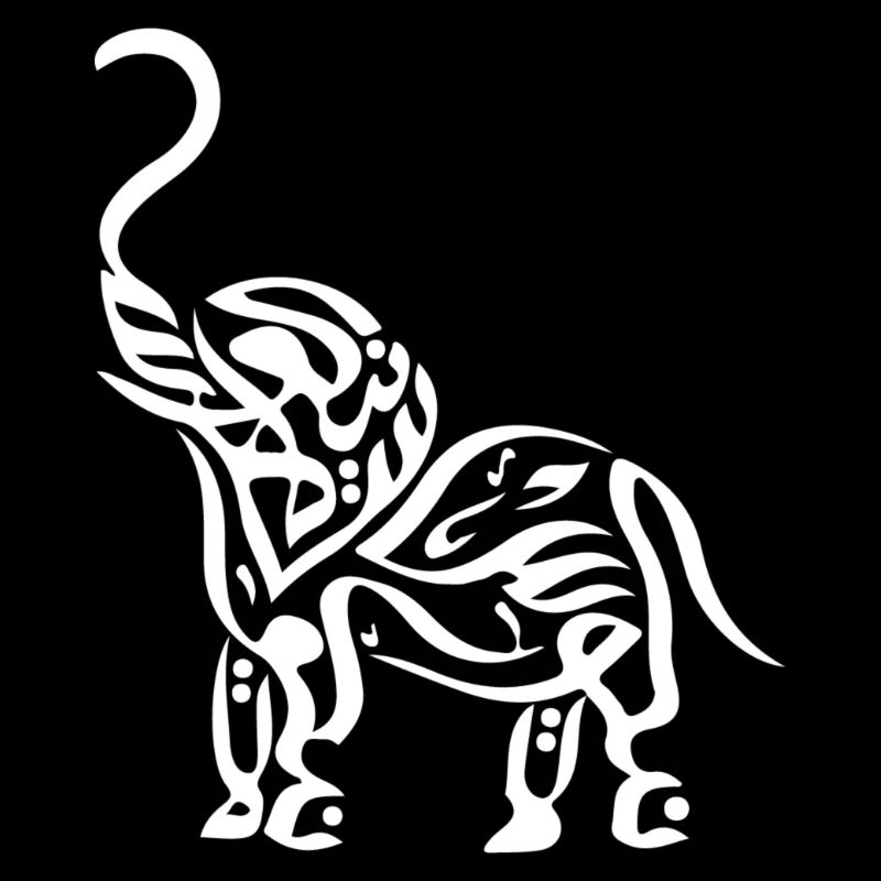 Arab typographer as elephant form