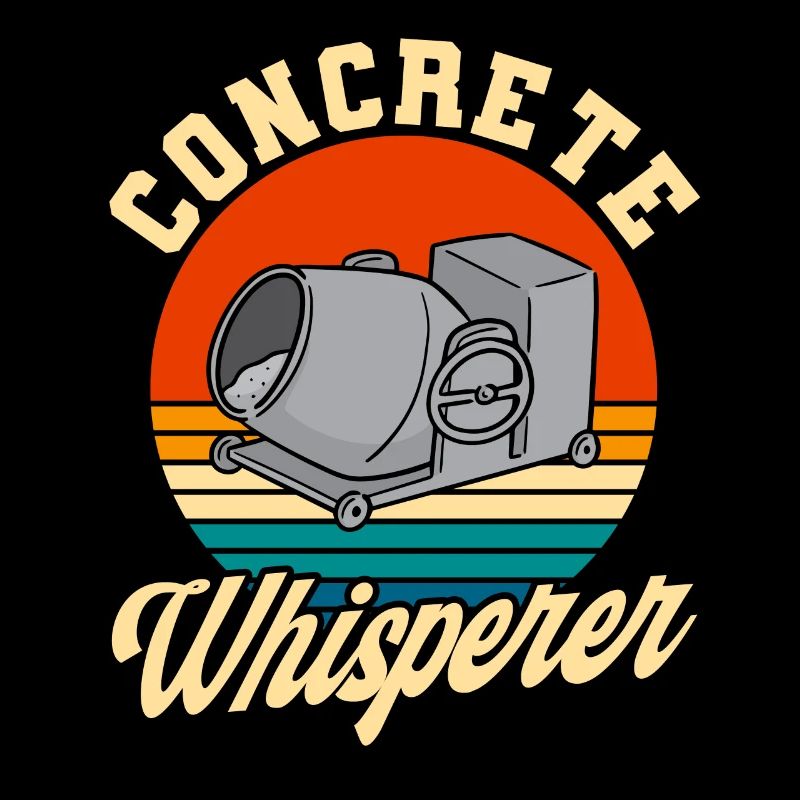 Concrete mixer reinforced concrete builder construction worker gift