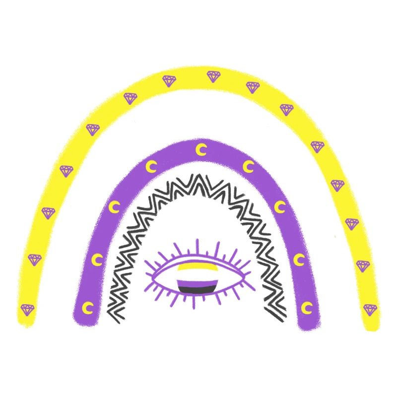 LGBTQ Nonbinary Regenbogen Nonbinary Pride