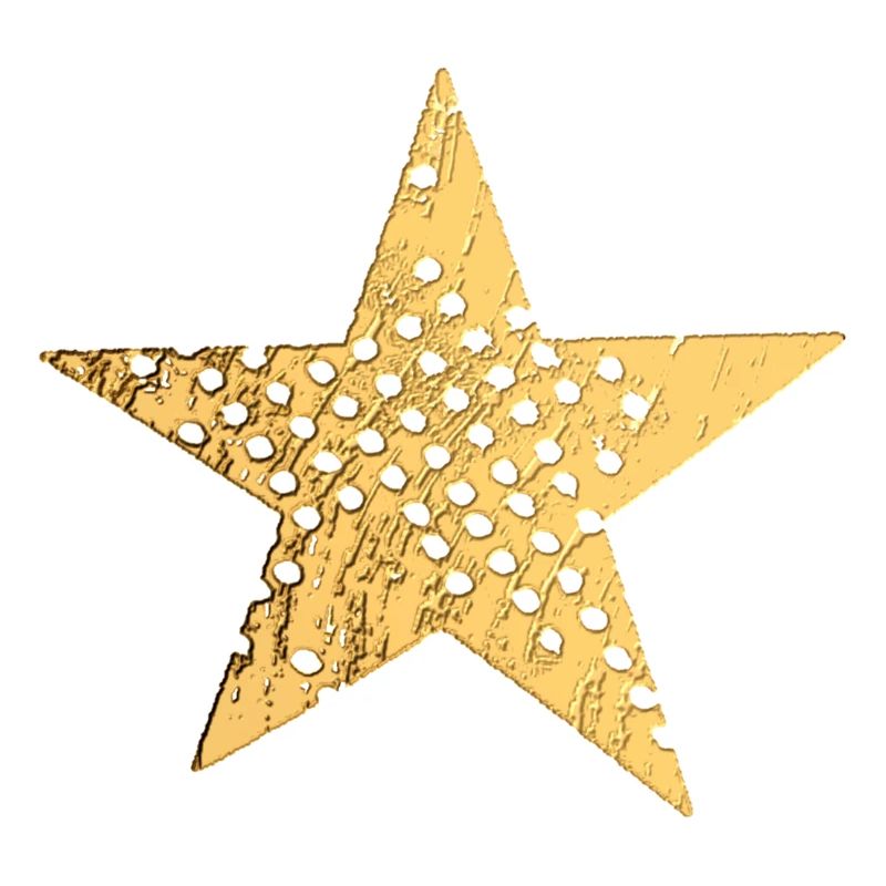 Étoile avec trous (or)