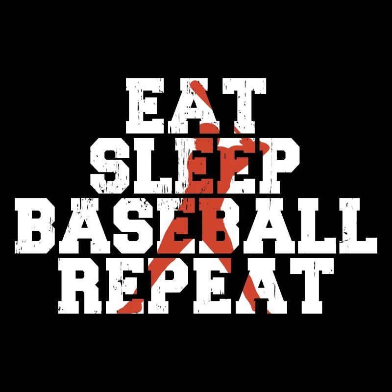 Eat Sleep Baseball Repeat Funny Baseball Tees