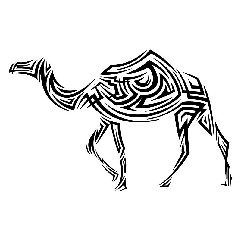 Kamel Tribal Tattoo