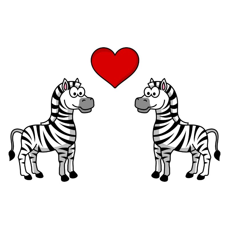 Zebra Comic Couple Amour