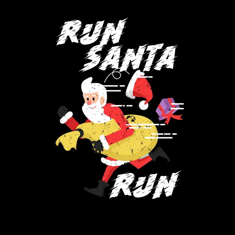 Run Santa Run Cardio Running Workout Xmas