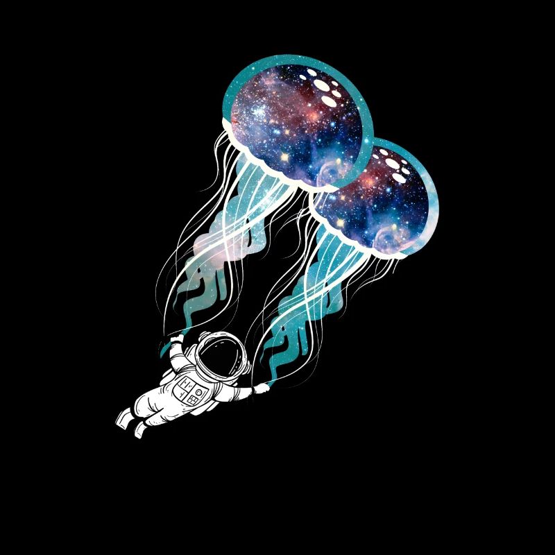 Nebula Galaxy Astronaut Outer Space Jellyfish