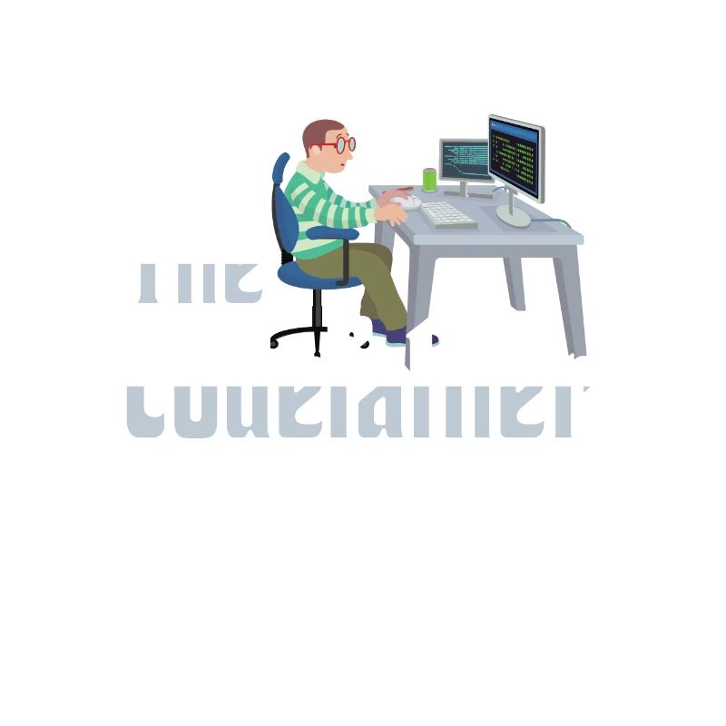 Lustiger IT-Abteilung-Softwareentwickler-Computer
