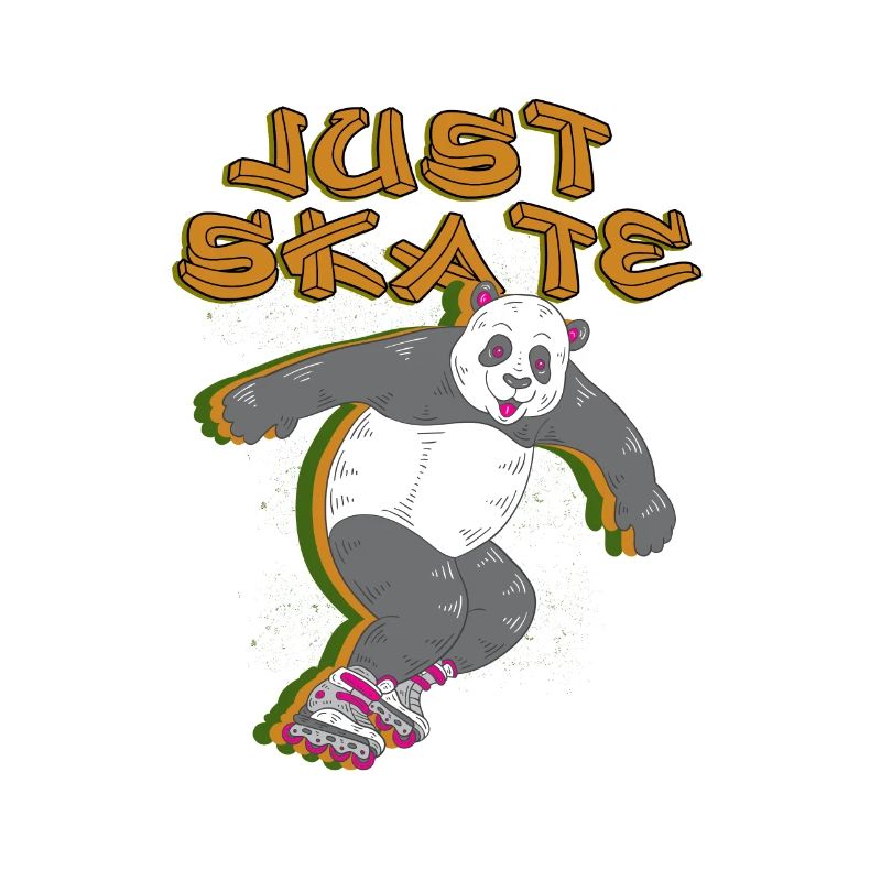 Einfach Skate Panda Inline Skating Rollerblading Geschenk