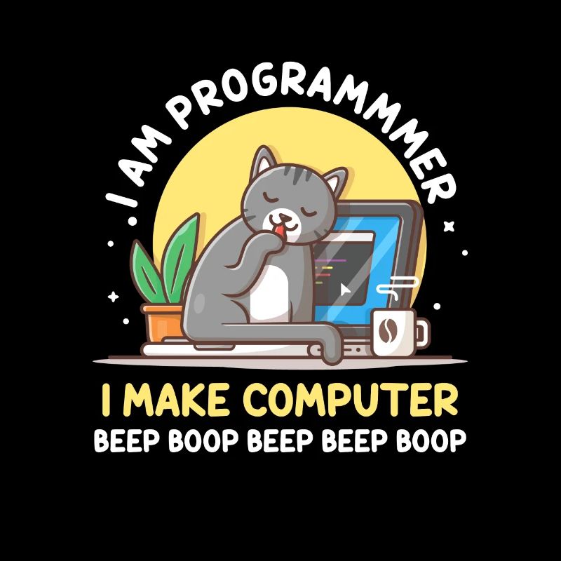 Cat Programmer Coder Entwickler Kitten Computer