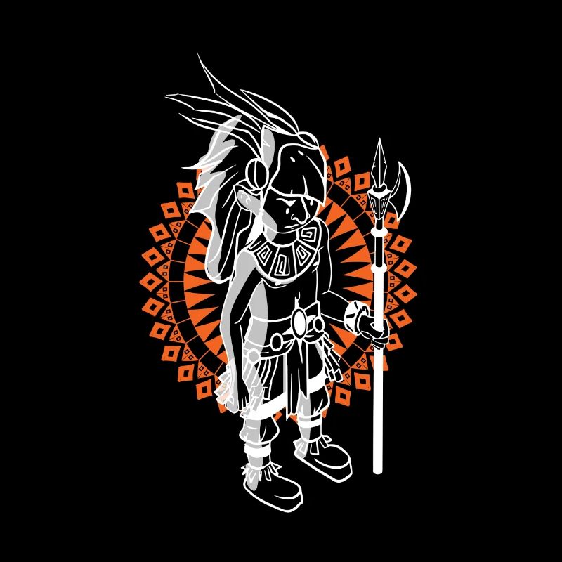 Aztec Man Warrior Maya Inca Eingeborene Zivilisation