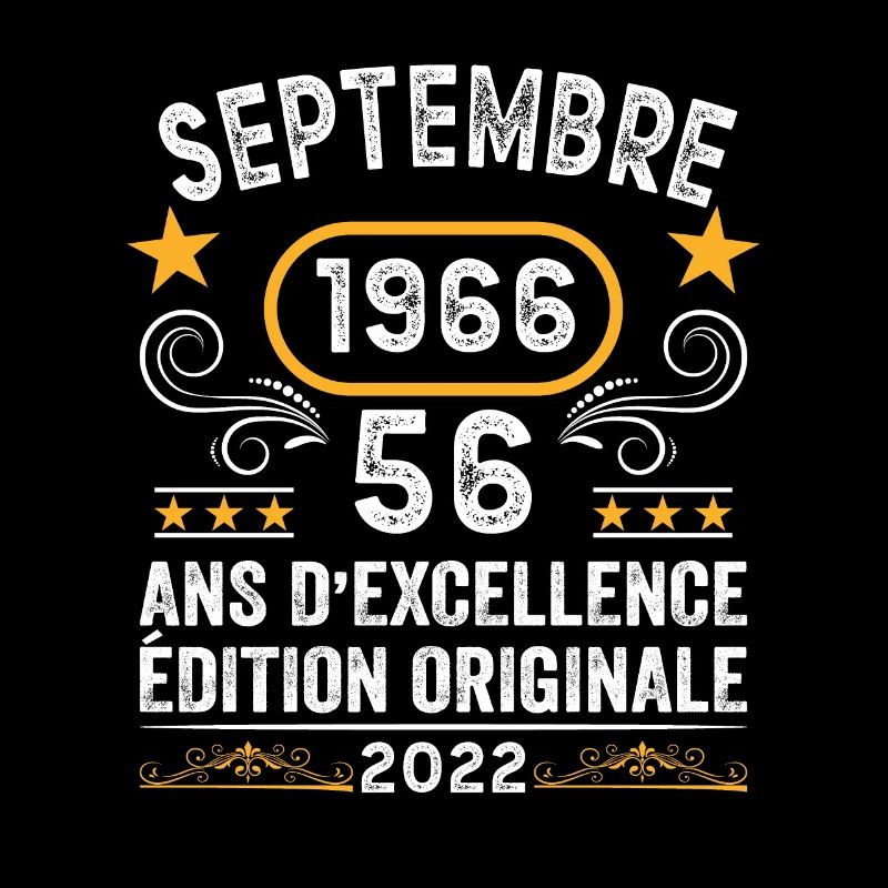 Septembre 1966 56 Ans Anniversaire Idée Cadeau